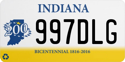 IN license plate 997DLG