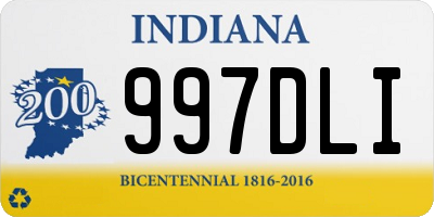 IN license plate 997DLI