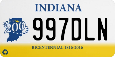 IN license plate 997DLN