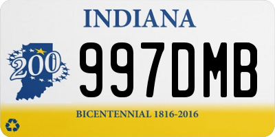 IN license plate 997DMB