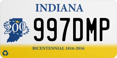 IN license plate 997DMP