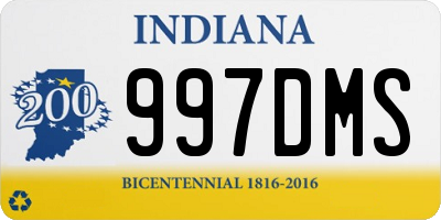 IN license plate 997DMS