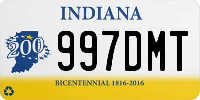 IN license plate 997DMT