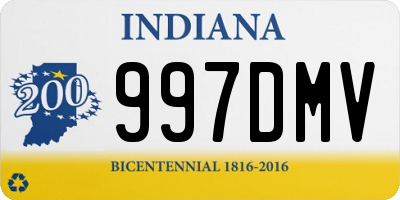 IN license plate 997DMV
