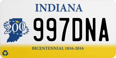 IN license plate 997DNA