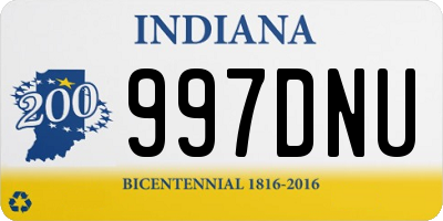 IN license plate 997DNU