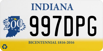 IN license plate 997DPG