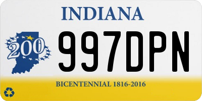 IN license plate 997DPN