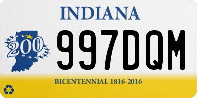 IN license plate 997DQM