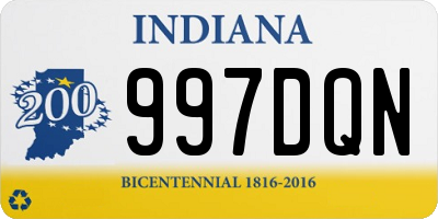 IN license plate 997DQN