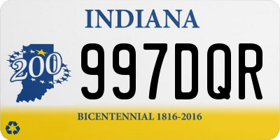 IN license plate 997DQR