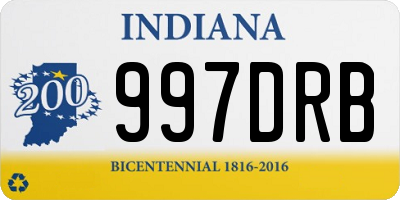 IN license plate 997DRB