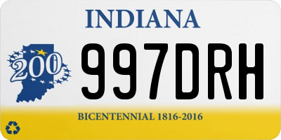 IN license plate 997DRH