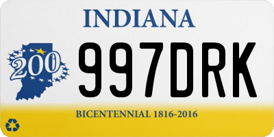 IN license plate 997DRK