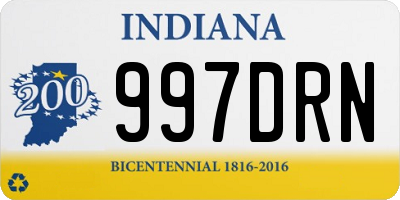 IN license plate 997DRN