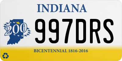 IN license plate 997DRS