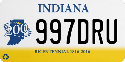 IN license plate 997DRU