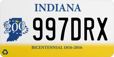 IN license plate 997DRX