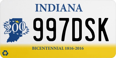 IN license plate 997DSK