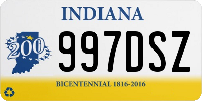 IN license plate 997DSZ