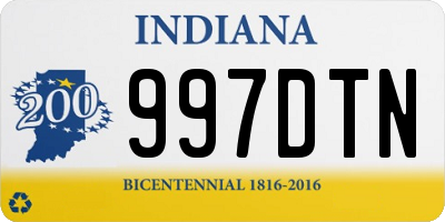 IN license plate 997DTN