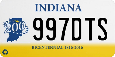 IN license plate 997DTS