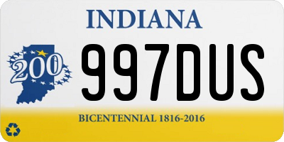 IN license plate 997DUS