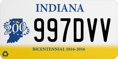 IN license plate 997DVV