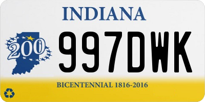 IN license plate 997DWK