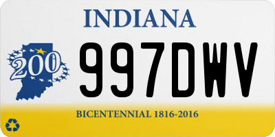 IN license plate 997DWV