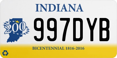 IN license plate 997DYB