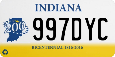 IN license plate 997DYC