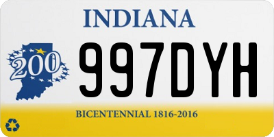 IN license plate 997DYH