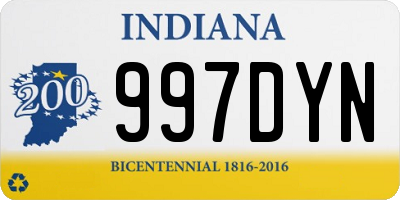 IN license plate 997DYN