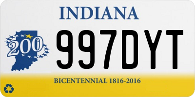 IN license plate 997DYT