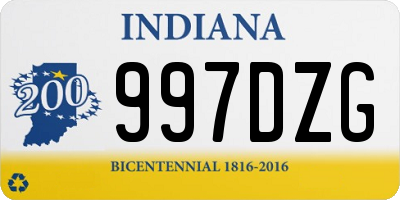 IN license plate 997DZG