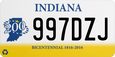 IN license plate 997DZJ