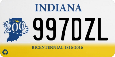 IN license plate 997DZL