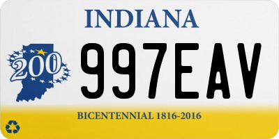 IN license plate 997EAV