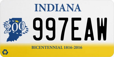 IN license plate 997EAW