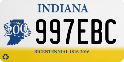 IN license plate 997EBC