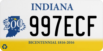 IN license plate 997ECF