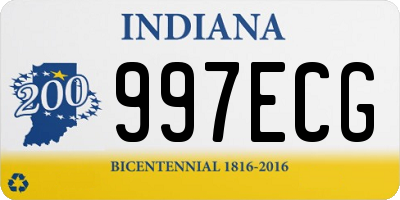 IN license plate 997ECG