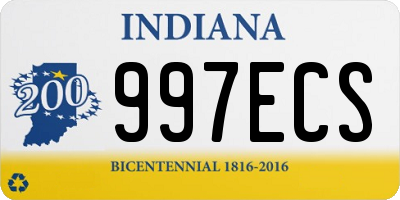 IN license plate 997ECS