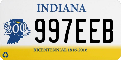 IN license plate 997EEB