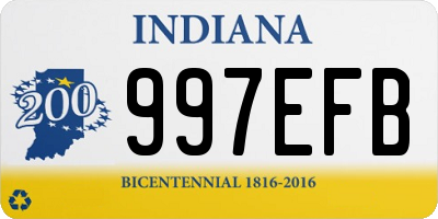 IN license plate 997EFB