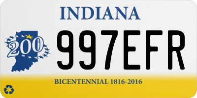 IN license plate 997EFR