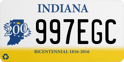 IN license plate 997EGC