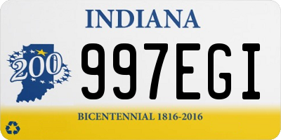 IN license plate 997EGI