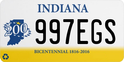 IN license plate 997EGS